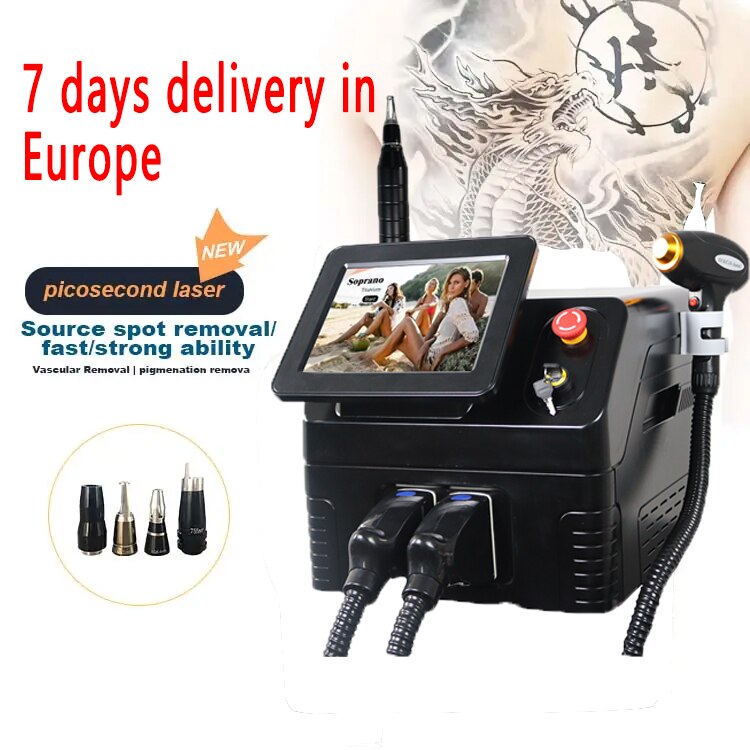 Diode 2 in 1 Pico Laser Diode Laser Hair Removal Machine Picosecond + 808 Q Switched Nd Yag Tattoo Removal  epilator for women