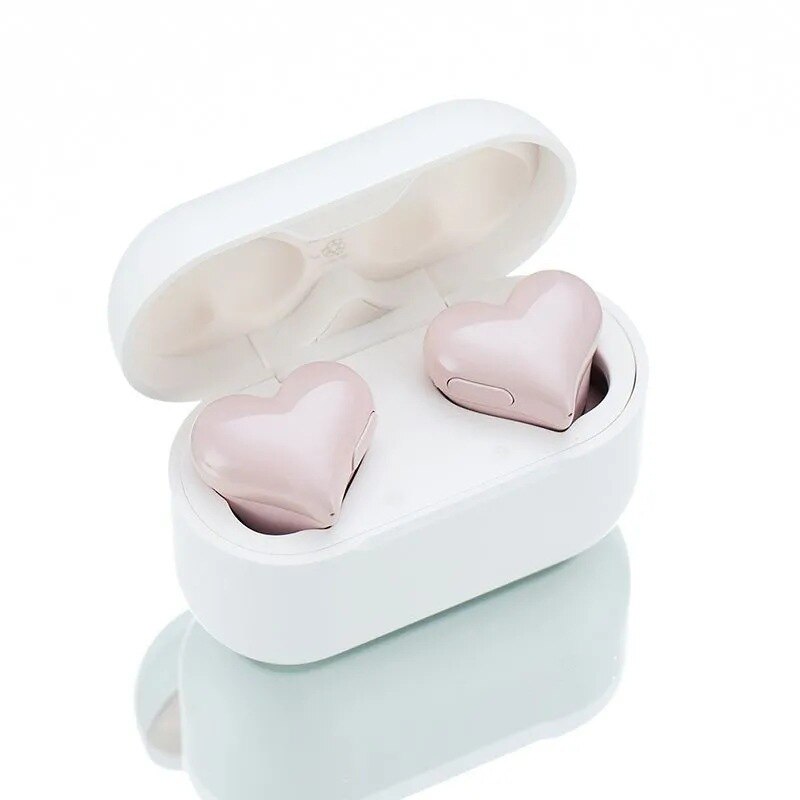 AX30 New Heart Shaped Wireless Design Girls In Ear Wireless Bluetooth Earphones Cute And Fashionable Appearance