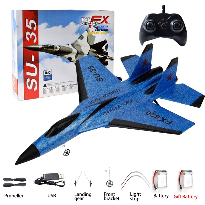 RC Foam Aircraft SU-35 Plane 2.4G Radio Control Glider Remote Control Fighter Plane Glider Airplane Foam Boys Toys for Children