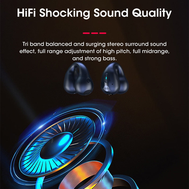 NEW TWS for Ambie Sound Earcuffs Ear Bone Conduction Earring Wireless Bluetooth Earphones Sport Headphones Earbuds for Phones