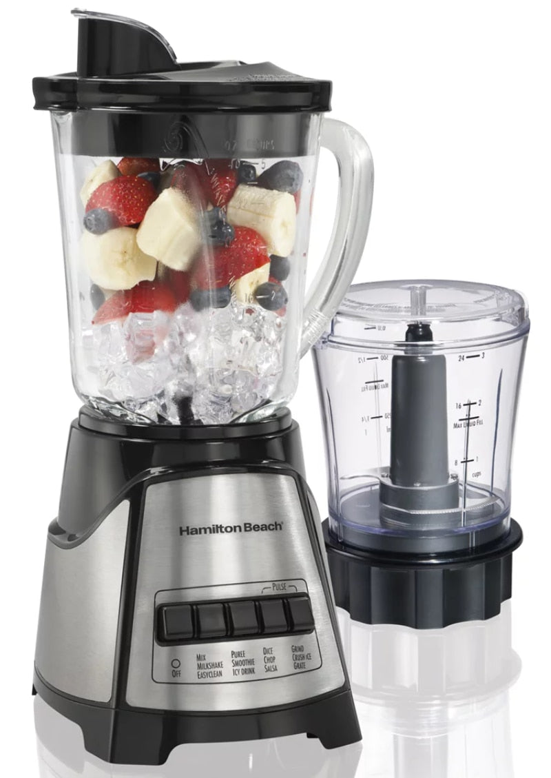 Hamilton Beach 58149C Multi-Function Blender with Glass Jar and Chopper