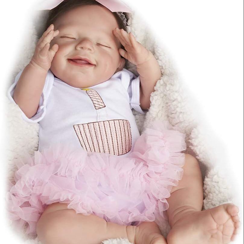 50cm New Arrival April Reborn Doll Reborn Simulation Reborn Baby April Real Baby Cry Babies Doll Love Dolls Silicone Vinyl Doll