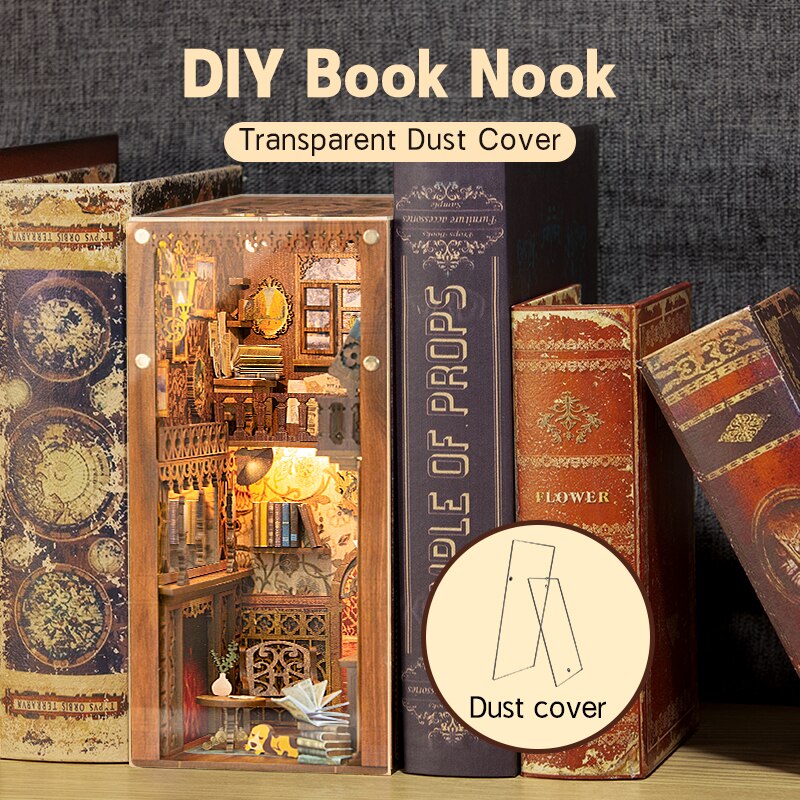 Cutebee DIY Book Nook Kit Eternal Bookstore Miniature Dollhouse With Furniture LED for Brithday Handmade Gift