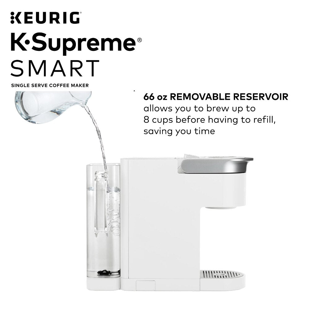 2023 New Keurig K-Supreme SMART Coffee Maker, MultiStream Technology, Brews 6-12oz Cup Sizes, White