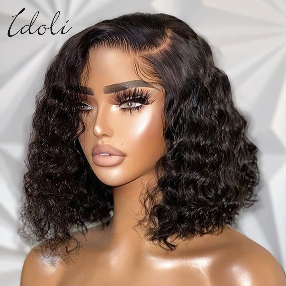 BOB Wig Lace Front Human Hair Wig Body Wave Short Wigs Human Hair For Women 13x4 Loose Water Bob Wig Glueless Wig Human Hair