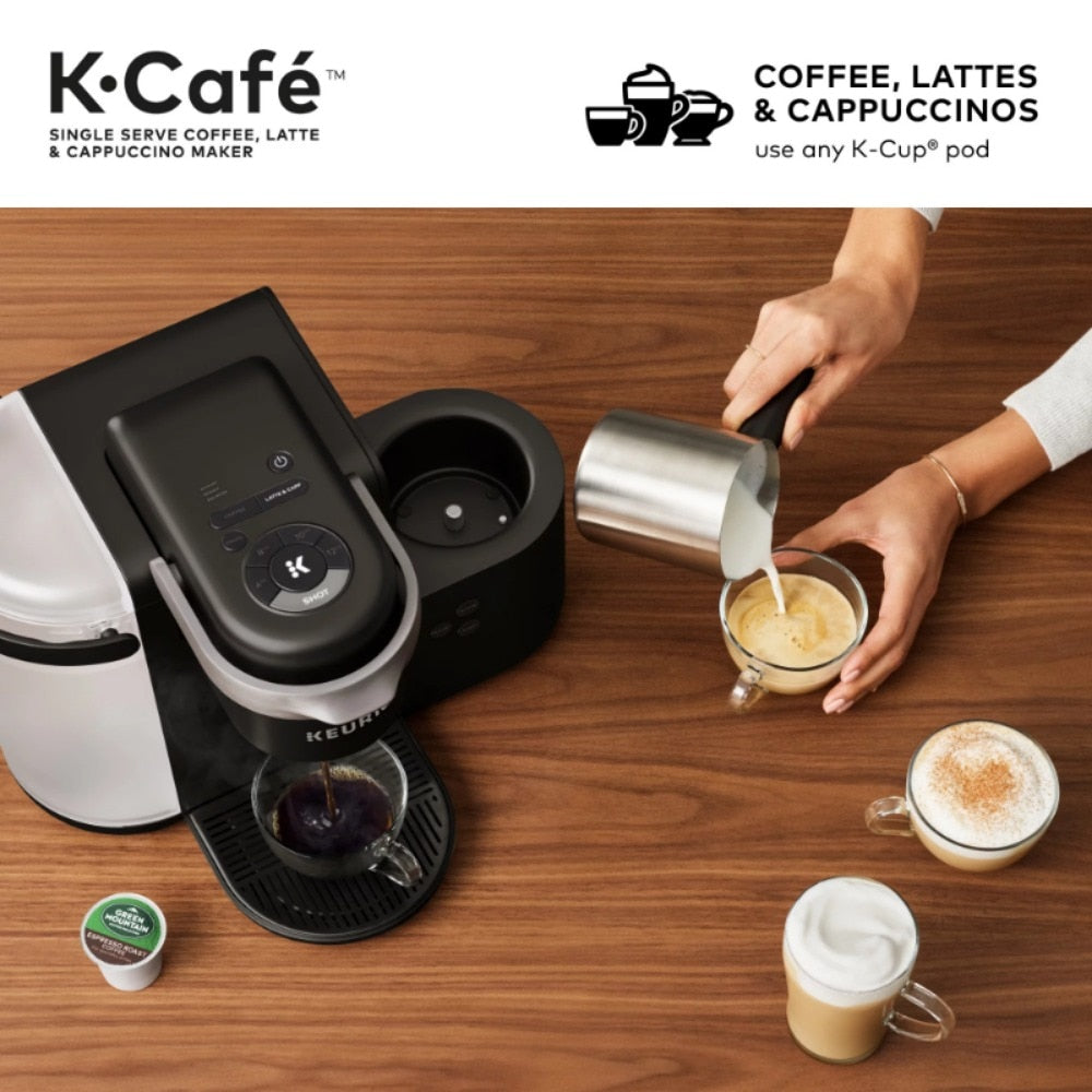 Keurig K-Cafe Single Serve K-Cup Coffee Maker with Milk Frother Latte Maker and Cappuccino Maker Intelligent Startup