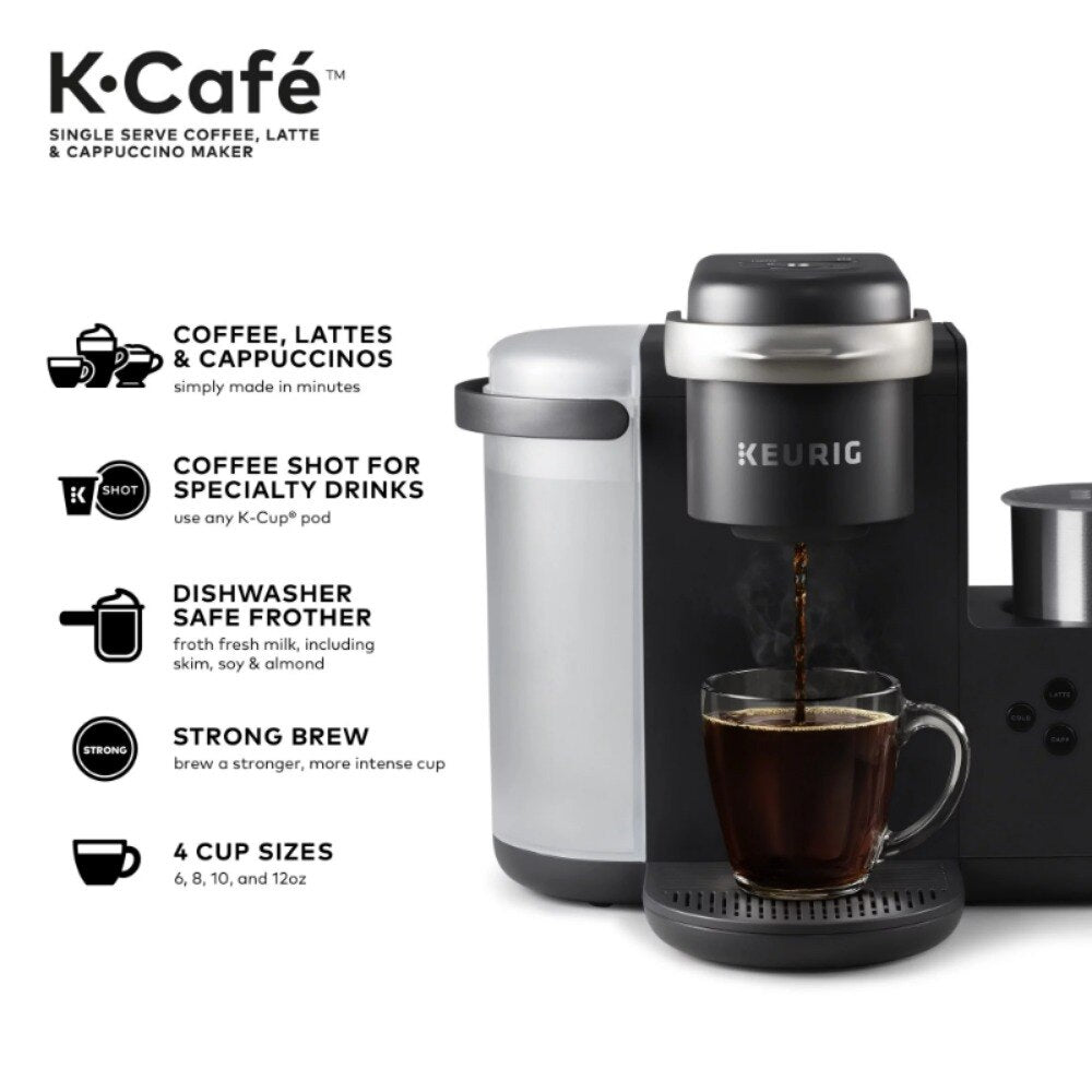 Keurig K-Cafe Single Serve K-Cup Coffee Maker with Milk Frother Latte Maker and Cappuccino Maker Intelligent Startup