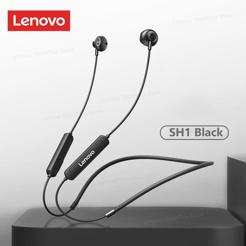 Original Lenovo SH1 Wireless Headphones Bluetooth Earphones Sport Earbuds Magnetic Neckband Headset With Microphone Earpods New