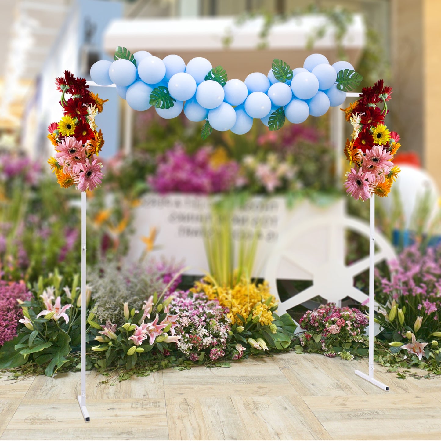 Square Metal Table Arch Garden Arbor for Garden, Indoor and Outdoor, Party Decoration, Easy Assembly