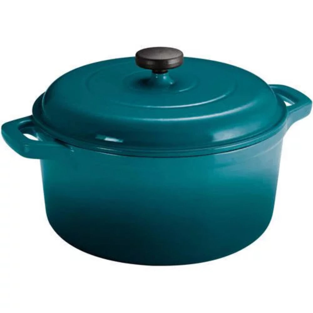 Enameled Cast Iron 6.5 Quart Round Dutch Oven, Blue Kitchen Cookware