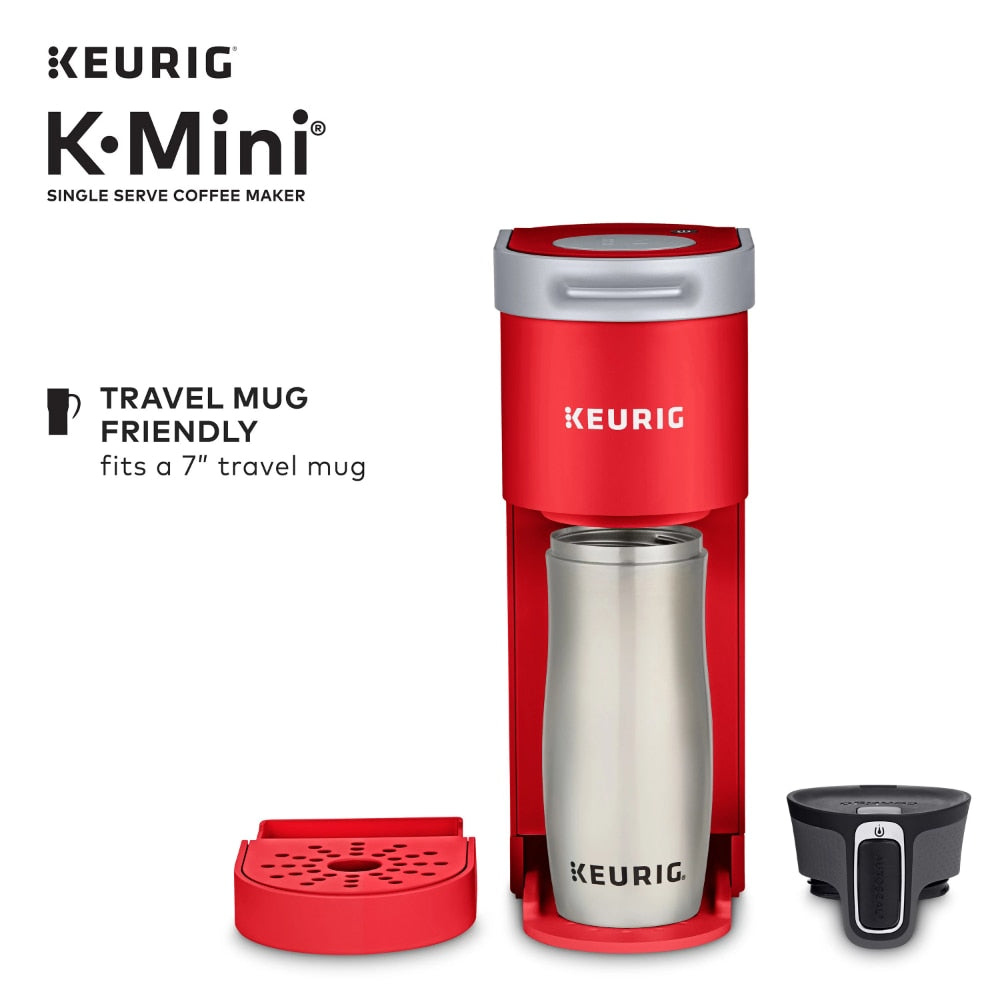 2023 New Keurig K-Mini Single Serve K-Cup Pod Coffee Maker, Poppy Red