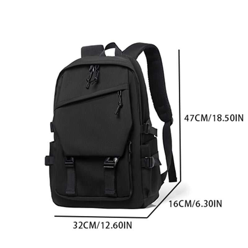 A Loaded 14-inch Polyester Splashproof Shoulder Bag Trendy Simple Couples Student Schoolbag