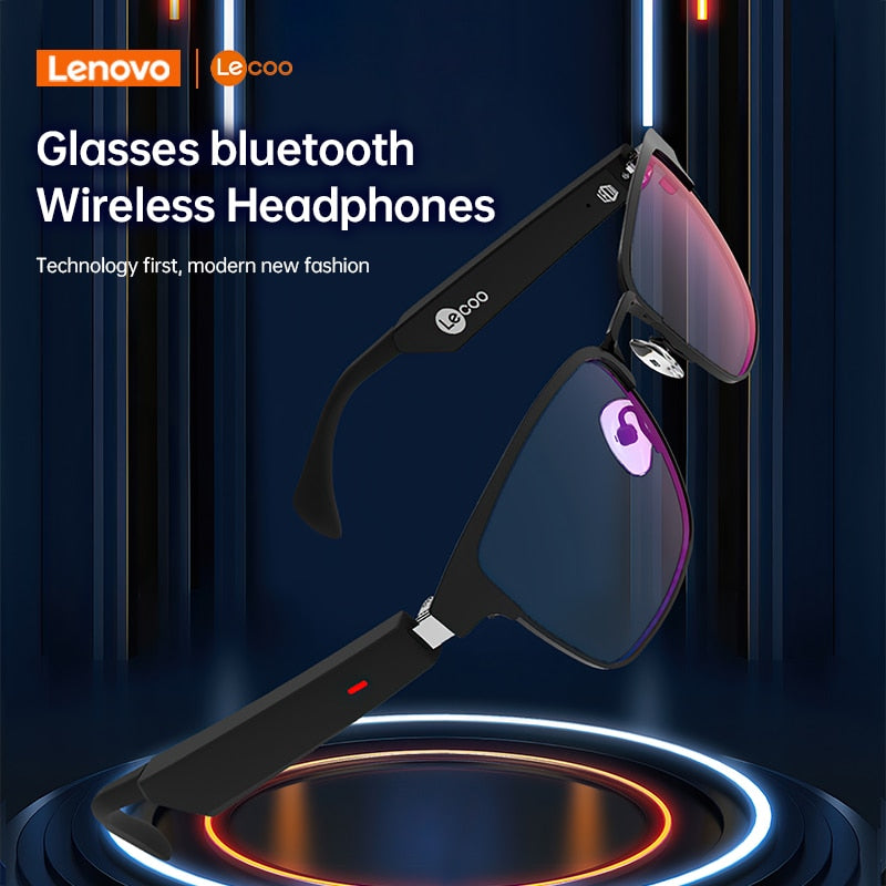 Lenovo Lecoo C9 HIFI Smart Glasses Headset Wireless Bluetooth 5.0 Sunglasses Outdoor Sport earphones Calling Music Eyeglasses