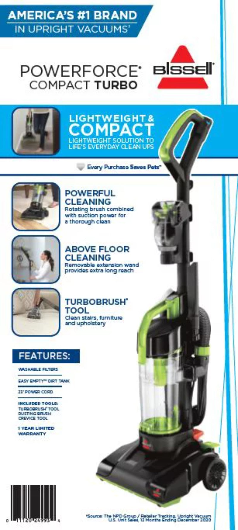 BISSELL Power Force Compact Turbo Bagless Vacuum, 2690