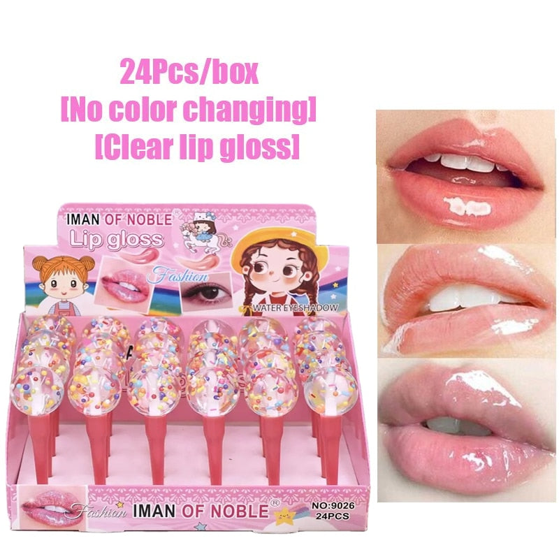 Lip Oil Clear Gloss 24/36pcs Bulk Vitamin E Lip Glaze Lipstick Wholesale Lipgloss Liquid Lip Balm Free Shipping Shine Lip Care