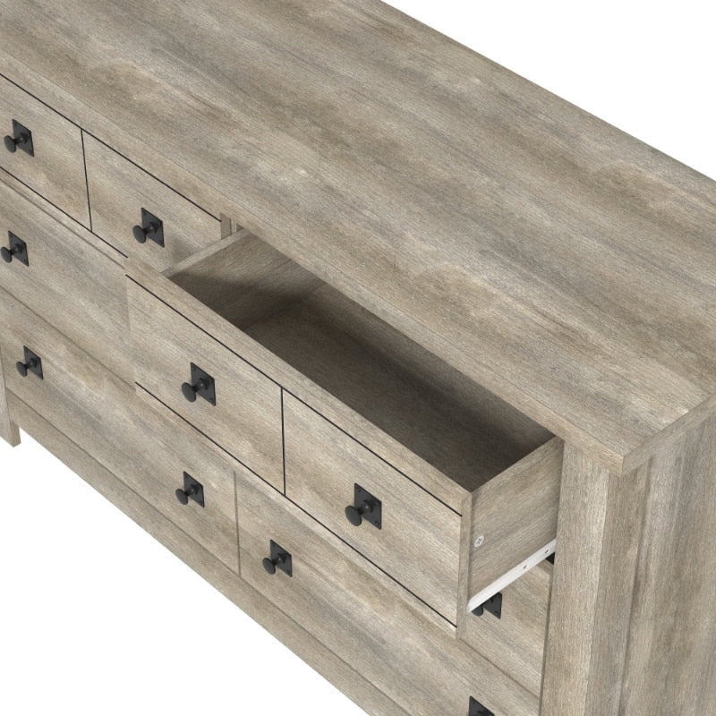 Addison Farmhouse 6 Drawer Dresser, Driftwood Gray makeup table  vanity desk  vanity table with drawers