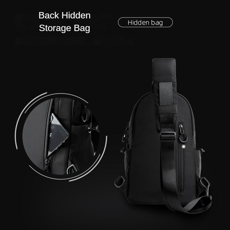 MOYYI Male Shoulder Chest Bag for Men Casual Crossbody Bag Men Anti Theft School Summer Outdoor Short Trip Messengers Sling Bag