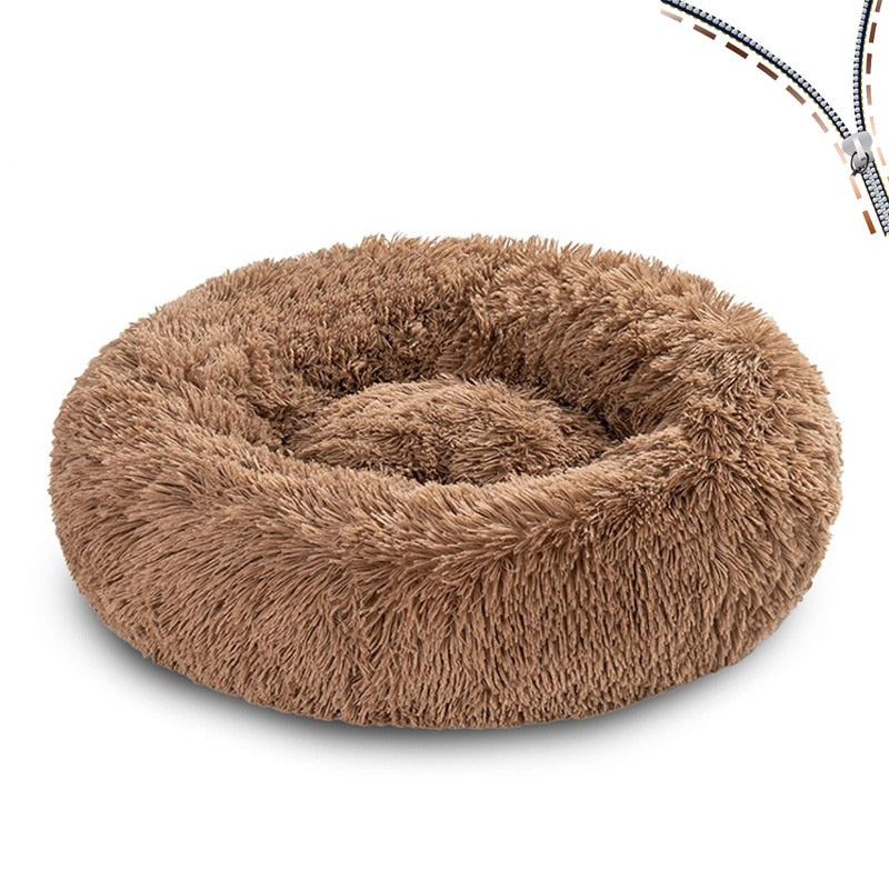 Removable Dog Bed Long Plush Cat Dog Beds for Small Large Dogs Cushion Sofa Winter Warm Pet Kennel Fluffy Sleeping Dogs Beds Mat