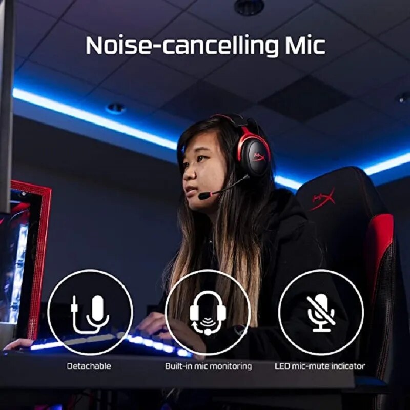 Original HyperX Cloud 2 II Gaming Wire Headset With HiFi 7.1 Surround Sound Microphone Gaming Headphone For PC PS4