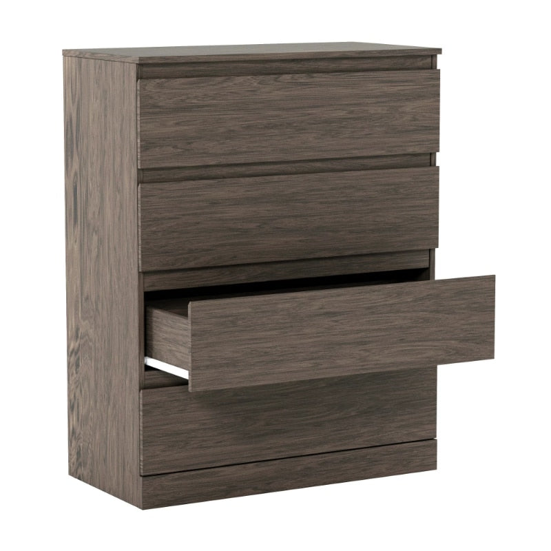 Brindle 4-Drawer Dresser, Gray Oak, by  Living Essentials