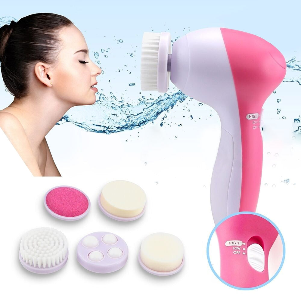 5-1 Multifunction Electric Face Facial Cleansing Brush Spa Skin Care Massage Skin Care Mahine Pore Cleaner Device