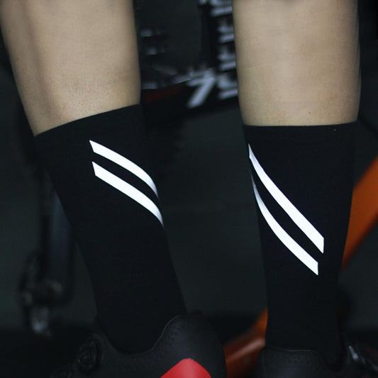 High Reflective Cycling Socks Night Safety Men Women Professional Bicycle Bike Socks Sport Hiking Running Sock