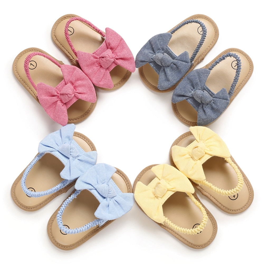 lioraitiin Kids Toddler Baby Girls Summer Shoes Big Bowknot Sandals Summer Beach Shoes Infant Baby Shoes