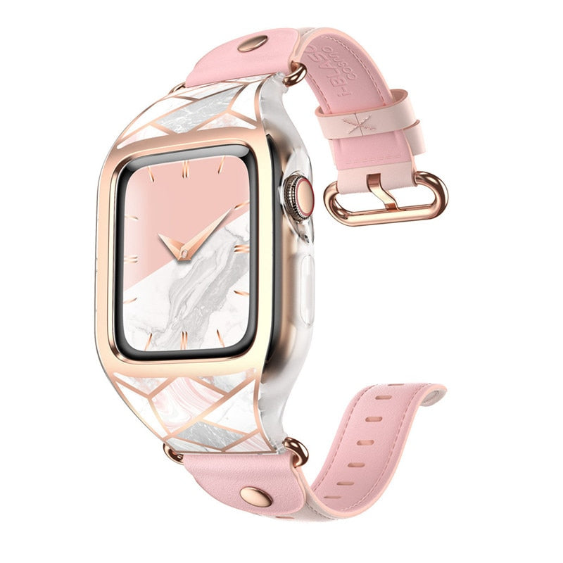 Band For Apple Watch 3/2/1 (42mm) I-BLASON Cosmo Stylish Sporty Protective Bumper Case Cover with Adjustable Strap Bands