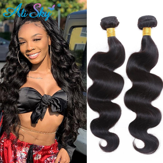 Ali Sky Hair 1/3/4 Bundle Deals Body Wave Hair Extensions 100% Real Human Hair Bundles Bundles Peruvian Hair Weave Bundles 10A