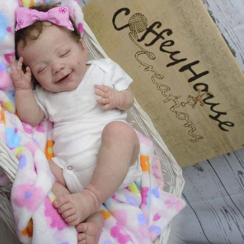 50CM high appearance level Smile Angel Reborn baby April Lifelike Reborn girl Soft body touch toy gift for real kids