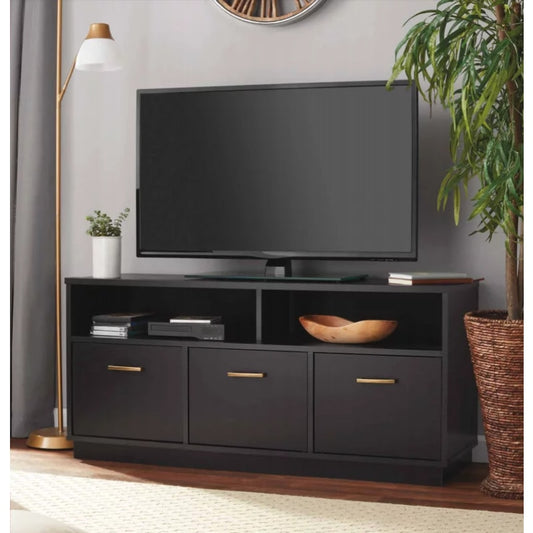 Mainstays 3-Door TV Stand Console for TVs up to 50&quot;, Blackwood living room cabinets  storage cabinet