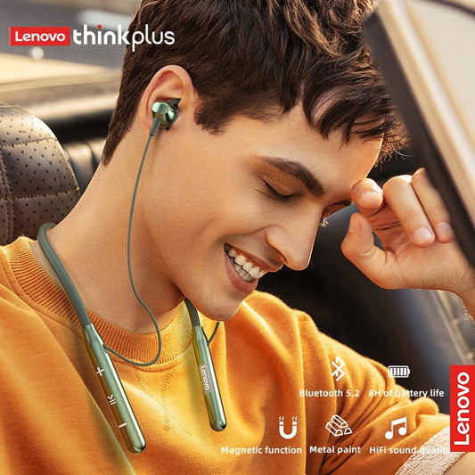 Lenovo original BT10 sports Bluetooth headset waterproof, sweat-proof, hi-fi sound, skin-friendly material, metal texture