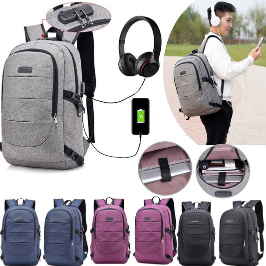 Usb Charging Large Capacity Men Women Backpack Laptop Waterproof Multifunctional Computer Bag Students Teen Schoolbag