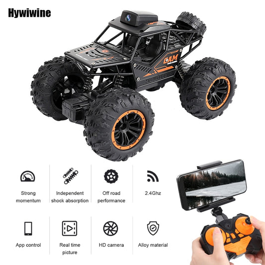 Camera Rc Car Machine On Remote Control Stunt 2.4G 720P WIFI FPV HD Camera SUV 1:18 Radiocontrol Toys Climbing Car For Children