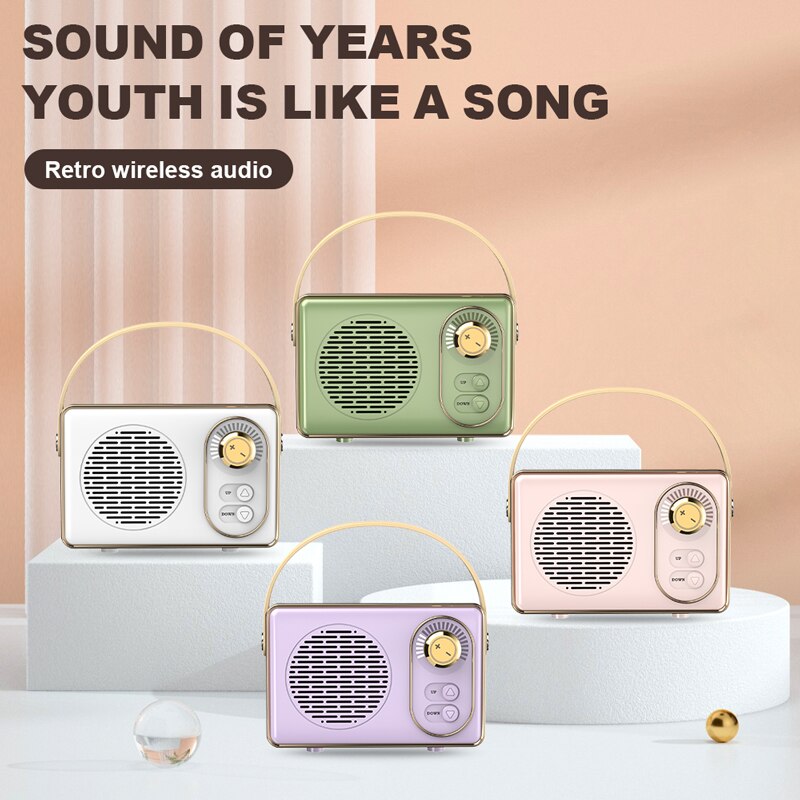 Retro Bluetooth Speaker HM11 Classical Retro Music Player Sound Stereo Portable Decoration Mini Speakers Travel Music Player