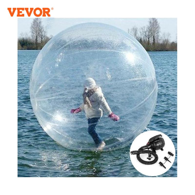 VEVOR 2M Water Walking Ball with Air Blower Pump Inflatable PVC Zorb Ball Waterproof for Amusement Park Swimming Pool Seashore