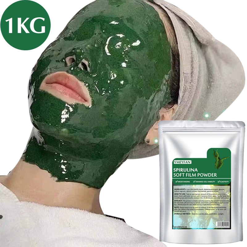 1Kg Spirulina Wholesale Bulk Modeling Jelly Mask Powder Pack Moisturizing Anti Aging Firming Smooth Skin Beauty Facial Care