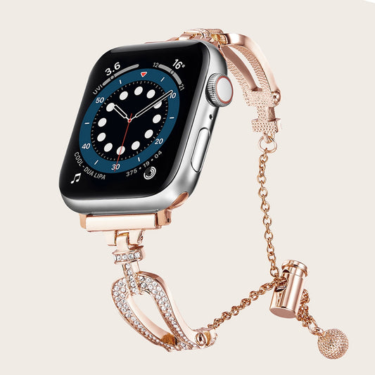 Diamond Stainless Steel Band for Apple Watch Ultra 49mm Strap Series 8 7 41mm 45mm Bracelet for iwatch 6 5 4 Se 38 40mm 42 44mm