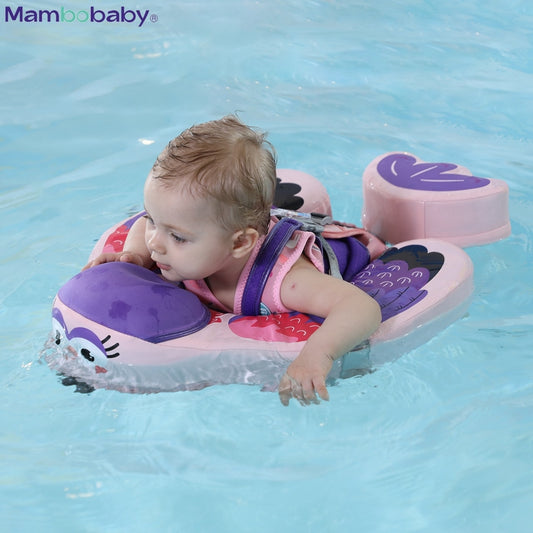 Mambobaby Baby Float Swimming Ring With Roof Infant Waist Floater Non-Inflatable Buoy Beach Pool Accessories Toys Swim Trainer