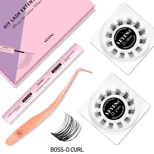 Veyes Inc DIY Lash Clusters Kits Veyelash Dropshipping Eyelash Extension Boss Volume Segmented Lashes Glue Bond Seal Applicator