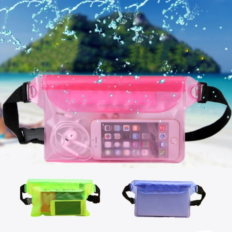 3-layer Waterproof Sealing Rafting Diving Swimming Waist Bag Ski Veneer Underwater Drying Shoulder Bag Waist Bag Gym Bag