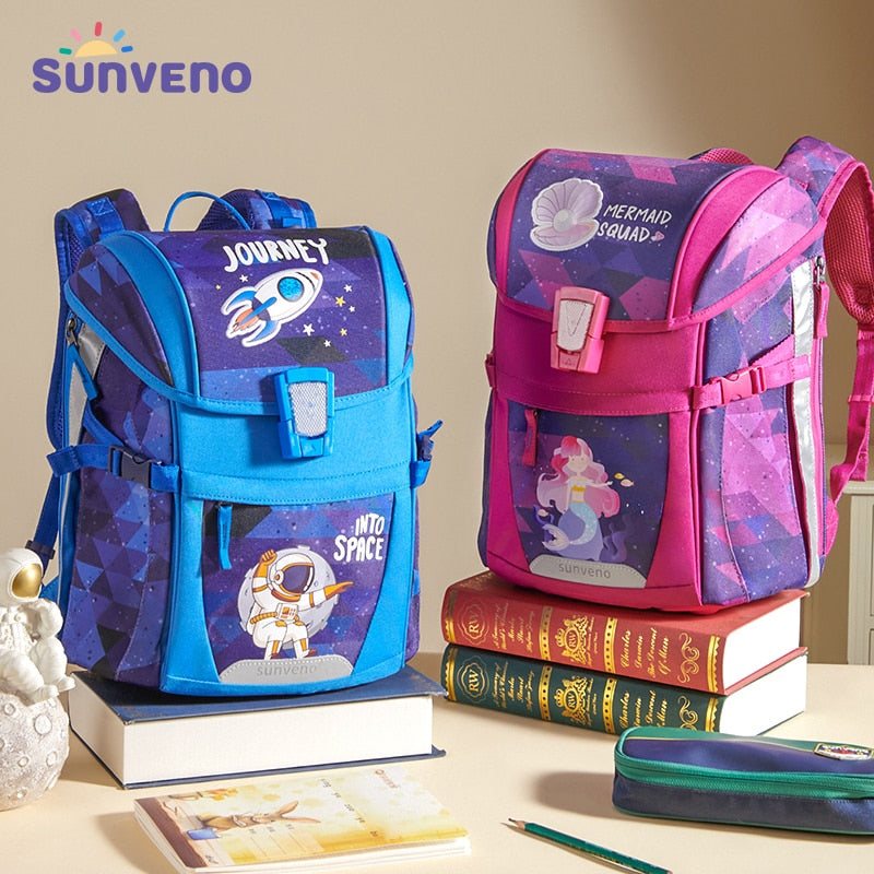 Sunveno School Bag Children&#39;s School Backpack Kids Backpack for Boys Girls Elementary Kindergarten Preschool School Bag