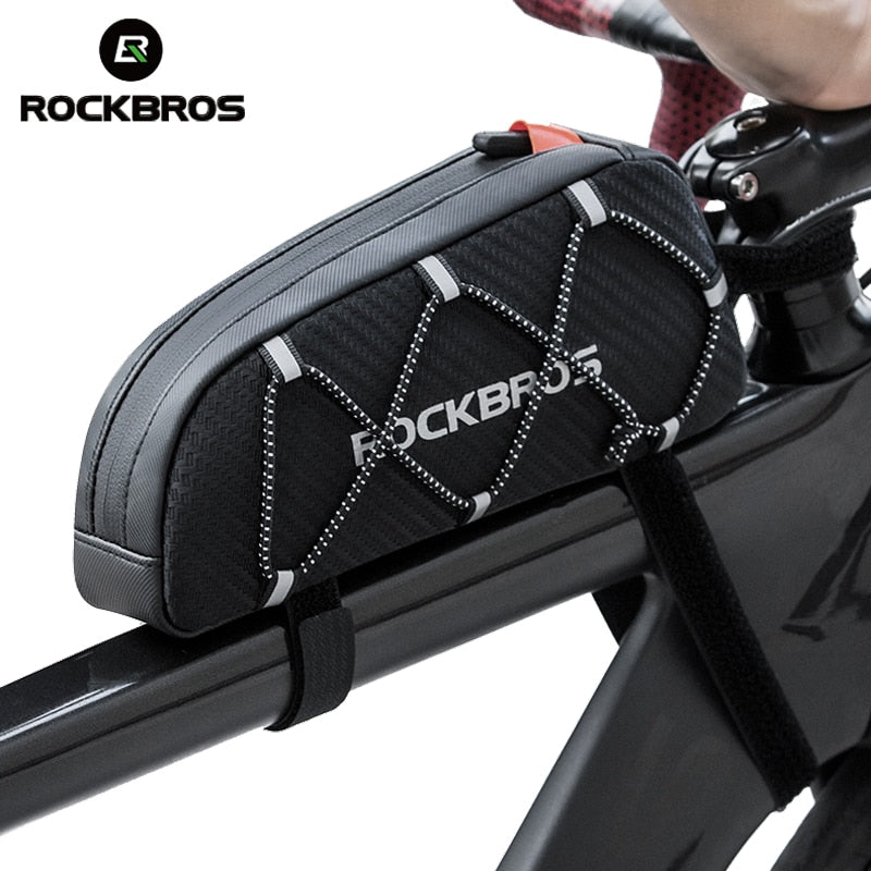 ROCKBROS Bike Bag Waterproof Reflective Front Top Frame Tube Bag Large Capacity Ultralight Bicycle Bag Cycling Pannier Bag 1L