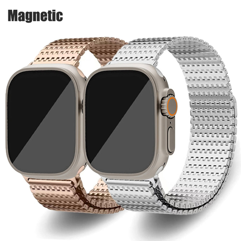 Milanese Magnetic Loop Bracelet For Apple Watch Ultra 49mm 8 7 6 5 4 se 3 42 44mm 45mm Band Strap For iWatch Series 41mm 38 40mm