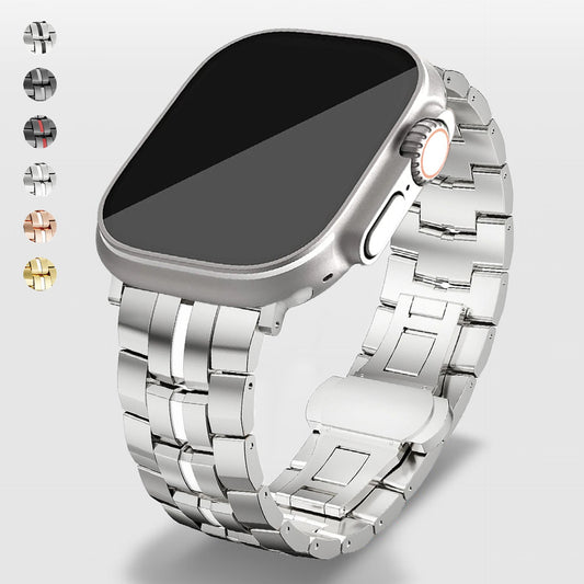 Strap for Apple Watch Ultra Band 49mm 8 45mm 41mm 40 44mm Stainless Steel Metal Bracelet for iwatch Series 8 7 6 SE 5 4 38 42mm