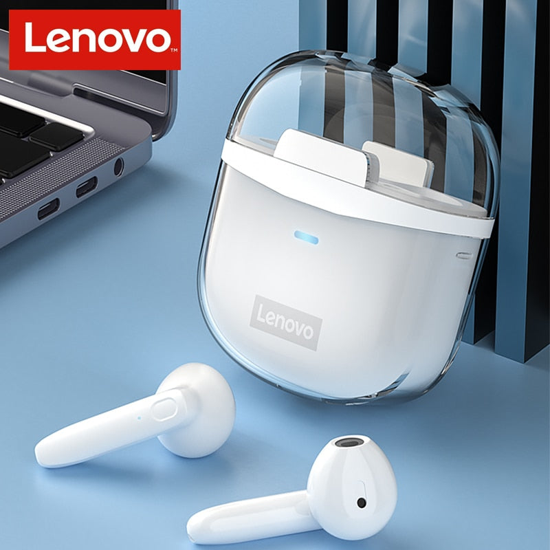 Original Lenovo XT96 Headphone TWS Wireless Bluetooth Headset Touch Control Transparent Earphone HD Call With Dual Mic Earbuds