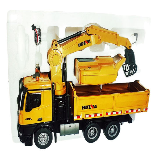 2021 Latest 1/14 Scale 26 Channel Huina 1575 Radio Control Grapple Dump Truck Model For Over 8 Years CPSIA/ASTM/EN71 Certified