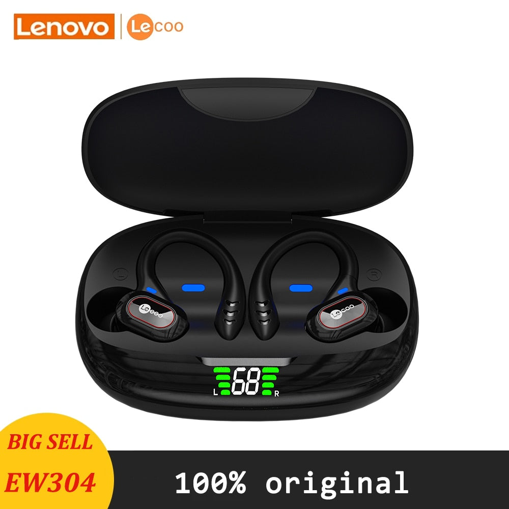 Lenovo Lecoo Original EW304 Bluetooth 5.0 Wireless Sports Earphones Touch Noise Reduction Earbuds Waterproof Headset With Mic