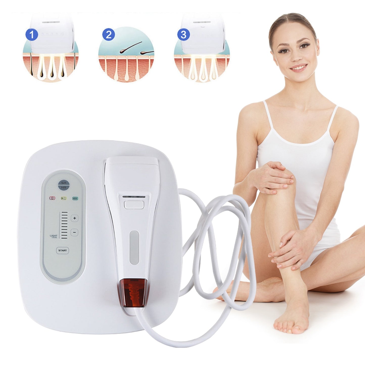 IPL Permanent Hair Removal IPL Laser Painless Epilator Permanent Skin Rejuvenation Machine Women Trimmer Electric Depilador