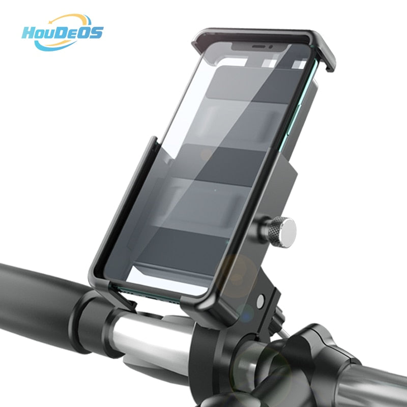 HouDeOS Bike Phone Holder  For Motorcycl and BICYCL Aluminum alloy Handlebar Mount for 4.7-6.8 inch iPhone Samsung Xiaomi Huawei